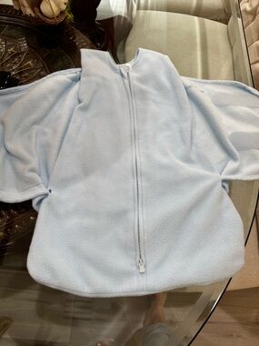 Halo Light Blue Kids Fleece swaddle Zip-Up